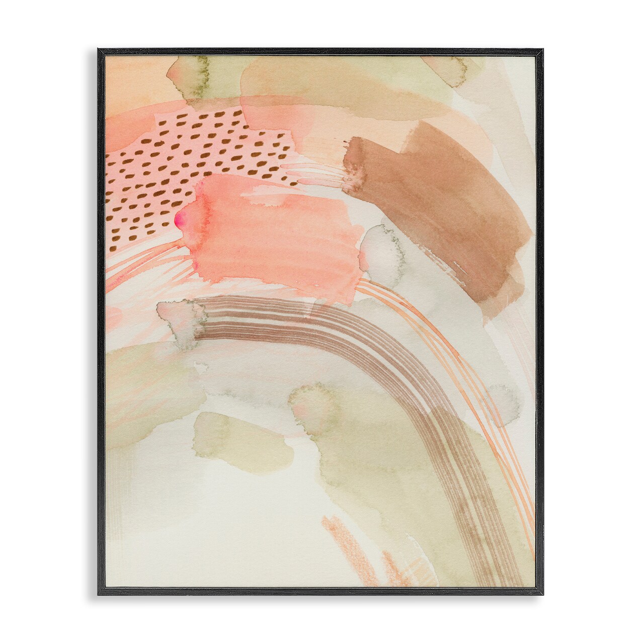 Stupell Industries Funky Blush & Beige Abstract Framed Giclee Wall Art Design by Grace Popp